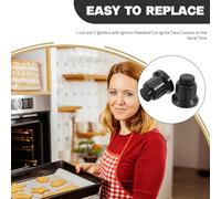 VALICLUD Capuchons D’Allumeur pour Barbecue à Gaz Kit de 2 Pièces Bouton-Poussoir Pile AAA Remplacement Compatible pour Foyer Extérieur et Poêle à Barbecue Allumeur D’Étincelles Facile