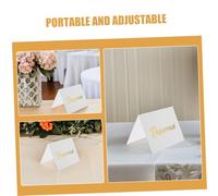 VALICLUD Cartes de Réservation de Chevalet de Table Double Face - Lot de 10 Panneaux « Table Réservée » avec Impression Recto Verso Dorée - Symboles de Réservation Polyvalents pour