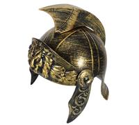 VALICLUD Casque de Soldat Romain Doré en Plastique Léger Sangle Réglable, Chapeau de Chevalier Médiéval Taille Unique, Accessoire Cosplay et Déguisement pour Soirées à Thème et Fêtes
