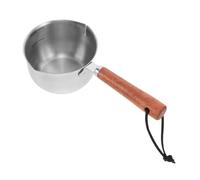 VALICLUD Casserole Acier Inoxydable avec Becs Verseurs Mini Pot Multifonction pour Chauffer Lait et Sauces pour Petites Cuisines Voyages