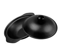 VALICLUD Casserole en Fonte Antiadhésive 16Cm, Marmite à Ragoût Couvercle, Adaptée la Cuisson de Poulet Braisé et Nouilles