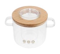 VALICLUD Casserole en Verre Transparente avec Double Poignée, Résistante à Haute Température, Facile à Nettoyer, Cuisson Maison Plats Mijotés