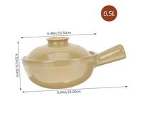 VALICLUD Casserole Terre Cuite avec Poignée Épaisse Pot de Cuisine Maison pour Soupe et Riz Casserole Résistante Chaleur Facile à Nettoyer et Pratique