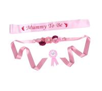 VALICLUD Ceinture et Corsage pour Shower Écharpe de Maternité Fleurie Accessoires pour Photo de Maternité Ajustable pour Future Maman