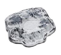 VALICLUD Cendrier Décoratif Verre Cristal Coupe-Vent pour Bureau et Maison Porte-cigares Polyvalent pour Intérieur et Extérieur Plateau de Rangement Portable Élégant
