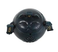 VALICLUD Cendrier en Céramique Maneki Neko avec Couvercle Mini Cendrier Rond Bleu Petit Modèle Maison Bureau et Balcon Bac à Cendres Décoratif Feng Shui Facile à Nettoyer