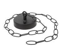 VALICLUD Chaîne en Fer Noire pour Lampe de Plafond Plaque Élégante, Design Créatif et Fonction pour Éclairage Suspendu, pour Salon Cuisine