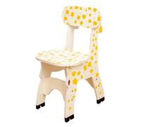 VALICLUD Chaise à Dossier en Bois Girafe pour Tout-Petits, Tabouret Bois Massif Naturel, Siège Stable Anti-basculement, Taille Adaptée Chambres et Salles de Jeux, Usage Scolaire