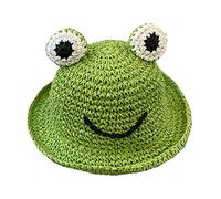VALICLUD Chapeau De Paille pour Garçon Fille Motif Grenouille Chapeau De Plage Fait Main De Soleil Extérieur