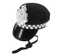 VALICLUD Chapeau De Policier pour Animal De Compagnie Ajustable en Tissu Confortable, Taille Unique, Accessoire Photo pour Fêtes Et Événements, Déguisement pour Chien Et Chat