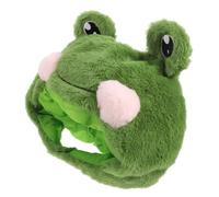 VALICLUD Chapeau en Peluche pour Animaux, Nouveauté, Couvre-Chef De Grenouille, Capuche en Forme d'animal Mignon, Casquette Complète en Peluche, Costume De Cosplay, Fournitures