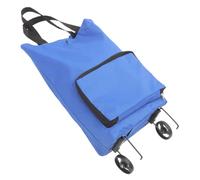 VALICLUD Chariot de Courses Pliable avec Roues à à Capacité Trolley Portable Multifonction pour Shopping Voyage et Extérieur de Rangement Pliant Pratique Bleu