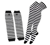 VALICLUD Chaussettes Rayées pour Femmes et Manches Longues Confortables Arm Warmers et Leg Sleeves et Chaleur pour Hiver Facile à Entretenir