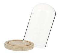 VALICLUD Cloche Verre pour Fleurs Préservées Base pour Décoration Cloche pour Fleurs Immortelles Multi-usages