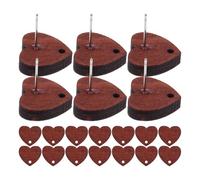 VALICLUD Clous D’oreilles en Bois Forme Cœur 13x15mm 20 Pièces Kit Création Boucles D’oreilles Puces Vintage Légères pour Fabrication Bijoux DIY Oreilles Sensibles