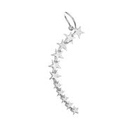 VALICLUD Clous D'oreille Étoile Boucles D'oreilles Étalon Clip D'oreille Femme Silver