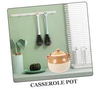 VALICLUD Cocotte Céramique pour Cuisson Maison Marmite Vintage Multi-usage pour Soupes Ragoûts et Plats Mijotés Faitout Cuisine Sécuritaire avec Double Anse Anti-brûlure