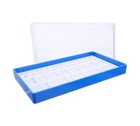 VALICLUD Coffret de Présentation Compartiments Précis Bleu de Montre en Plastique Rangement Sécurisé pour Vis et Pièces Horlogères pour Réparation et Voyage