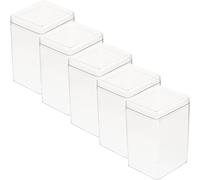 VALICLUD Coffret de Rangement Plastique Pet 5 Pièces pour Figurines et Poupées, Protection Solide, pour Collection de Modèles et Exposition Organisée