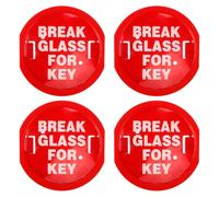 VALICLUD Coffret Mural Rouge pour Clés D’Incendie Lot de 4 Boîte à Clés de Secours Extérieure Serrure pour Porte D’Urgence Protection Intempéries et Effraction