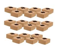 VALICLUD Coffret Rétro en Papier Kraft Lot de 20 Boîtes d'Emballage Artisanales pour Savonnette Fait Maison Chocolat et Boîtes à Souvenirs Réutilisables Faciles à Assembler