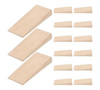 VALICLUD Coins de Réparation en Bois Dur pour Manches de Hache et Marteau, 15 Pièces Jaunes, Fines 1,3 Cm, Accessoires D’outillage Jardin pour Fendre Bois et Entretien des Outils à Main