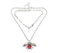 VALICLUD Collier Abeille Vintage pour Femme Pendentif Simple à Multiples Rangs Bijou Délicat avec Chaînette Supplémentaire pour Adolescentes et Amies