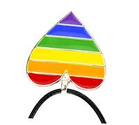 VALICLUD Collier Arc-en-Ciel de Coeur pour Lesbienne Pendentif en Acier Inoxydable Chaîne de Cou Solide Bijoux Colorés pour Gay de Fierté Lgbt