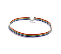 VALICLUD Collier Chaîne de Clavicule Arc-en-ciel Coloré Alliage de Cou sans Perles Accessoire Fierté pour Proches et Familles