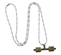 VALICLUD Collier Haltère Pour Homme Pendentif Fitness Unique Chaîne De Cou Décorative Alliage