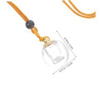 VALICLUD Collier Pendentif Bouteille Verre Étanche Petit Flacon Creux à Ouvrir pour Huiles Essentielles et Souvenirs Accessoire pour Femmes