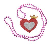 VALICLUD Collier Pendentif Cœur Ajustable en Plastique et Feutre Léger, Accessoire Romantique Saint-valentin pour Femme et Fille, Présent pour Anniversaire et Enterrement de Vie de Jeune