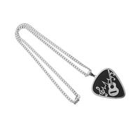 VALICLUD Collier Pendentif Médiator Guitare Argenté Accessoire Musical pour Hommes et Femmes Bijou Original pour Passionnés de Musique