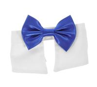 VALICLUD Collier pour Chien Ajustable L Taille en Coton Blanc Nœud Noeud, Accessoire Décoratif Formel pour Chiots et Chats, Présent Anniversaire, Vêtement Élégant pour Animaux de Compagnie
