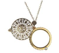 VALICLUD Collier Vintage Pendentif Attrape-rêves en Alliage Creux pour Femmes, Bijou Rétro Minimaliste, Accessoire de Mode Élégant pour Fêtes et Occasions Spéciales
