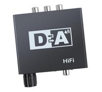 VALICLUD Convertisseur Numérique Coaxial Audio vers Analogique 3.5mm en Plastique Noir, Simple à Utiliser, sans Transmission de Bruit, pour TV et Barre de Son