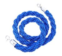 VALICLUD Corde Barrière Torsadée Bleue avec Crochets Lourds pour Contrôle Foules et Séparation File Attente