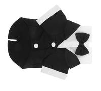 VALICLUD Costume pour Chien Smoking Cérémonie Ajustable Taille M Ensemble Prince pour Petits Chiens Tenue de Mariage et Fête Tissu Doux Respirant Anniversaire et Photos