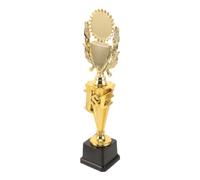 VALICLUD Coupe Trophée en Plastique Rang 1, Design Or, pour Compétitions | Pp, Quatre Piliers, Base Large Épaissie, Finition Vive et Moulage sans Joints