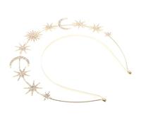 VALICLUD Couronne De Mariage Halo Avec Décorations Étoile Lune Et Strass Bandeau Serre-tête Pour Accessoires Cheveux Anniversaire Fête