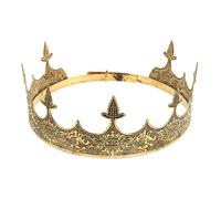 VALICLUD Couronne de Roi Alliage Vintage pour Homme Accessoire de Costume Prince Médiéval pour Cosplay et Performances Design Élégant Style Cour Royal Européen