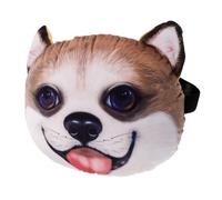 VALICLUD Coussin de Voiture 3D Tête de Corgi en Polyester, Oreiller Cervical Rembourré pour Appui-tête de Siège Auto, Repose-tête Confortable et Décoratif, Accessoire Voiture pour Conduite