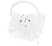 VALICLUD Coussin Porte-Alliances de Mariage Mini en Satin avec Dentelle Forme Cœur Romantique Léger et Compact Décoration de Mariage Élégante pour Cérémonie et Fiançailles