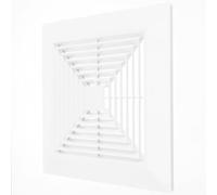 VALICLUD Couvercle de Ventilateur D'extraction Carré en Abs Blanc pour Plafond de Salle de Bain, Grille D'aération Moderne Structure Robuste et Amélioration du Flux D'air