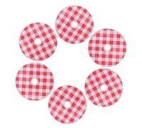 VALICLUD Couvercles Pour Bocaux Mason à Large Ouverture Avec Trou Pour Paille En Fer Rouge à Carreaux Lot De 6 Couvercles Réutilisables Compatibles Verres à Eau Anti-poussière