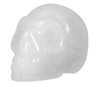 VALICLUD Crâne Jade Naturel Décoration de Bureau Compacte pour Maison Figurine de Crâne Cristal Blanc Pouce Ornement de Table Élégant et Facile à Nettoyer