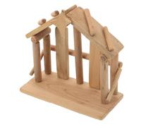 VALICLUD Crèche en Bois Scène la Naissance, Décor Noël 19 Cm