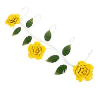 VALICLUD Crochet Mural en Métal Forme Rose Colorée Jaune Support Mural Décoratif pour Paquet à Main Porte-Serviettes et Manteaux Patère Suspendue pour Maison Salle de Bain et Entrée