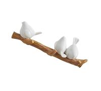 VALICLUD Crochet Mural Oiseau Décoratif Résine Blanc Patère Solide pour Manteaux Sacs et Clés Ornements Salon pour Maison et Bureau