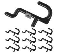 VALICLUD Crochets Accessoires Polyvalents de J 60 pour Panneau Perforé en Plastique Noir pour Organiser Outils Garage ou Entrepôt